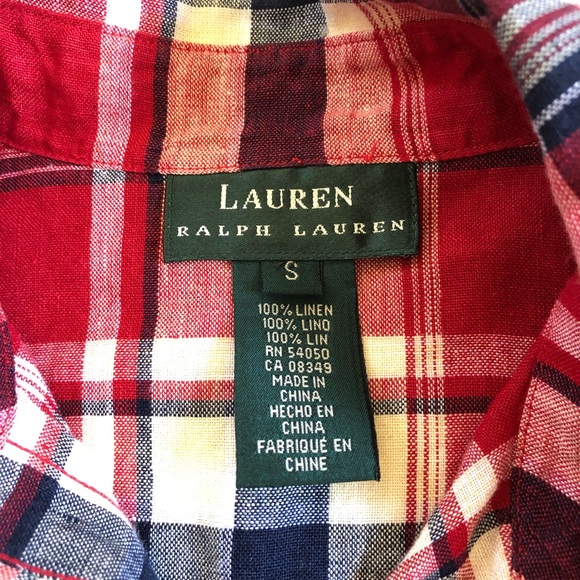 Men’s LAUREN Ralph Lauren Linen Plaid Shirt - S - Picture 3 of 8